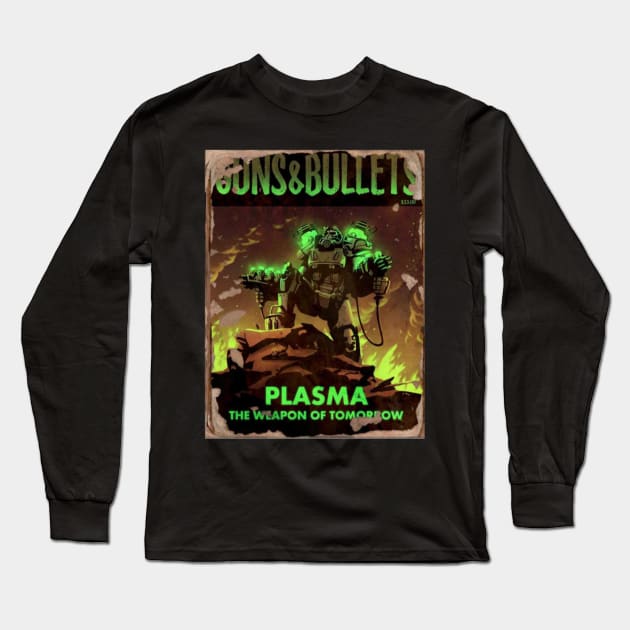 Fallout 4 Guns and Bullets Plasma Weapons of Tomorrow Long Sleeve T-Shirt by selmaeelsharon